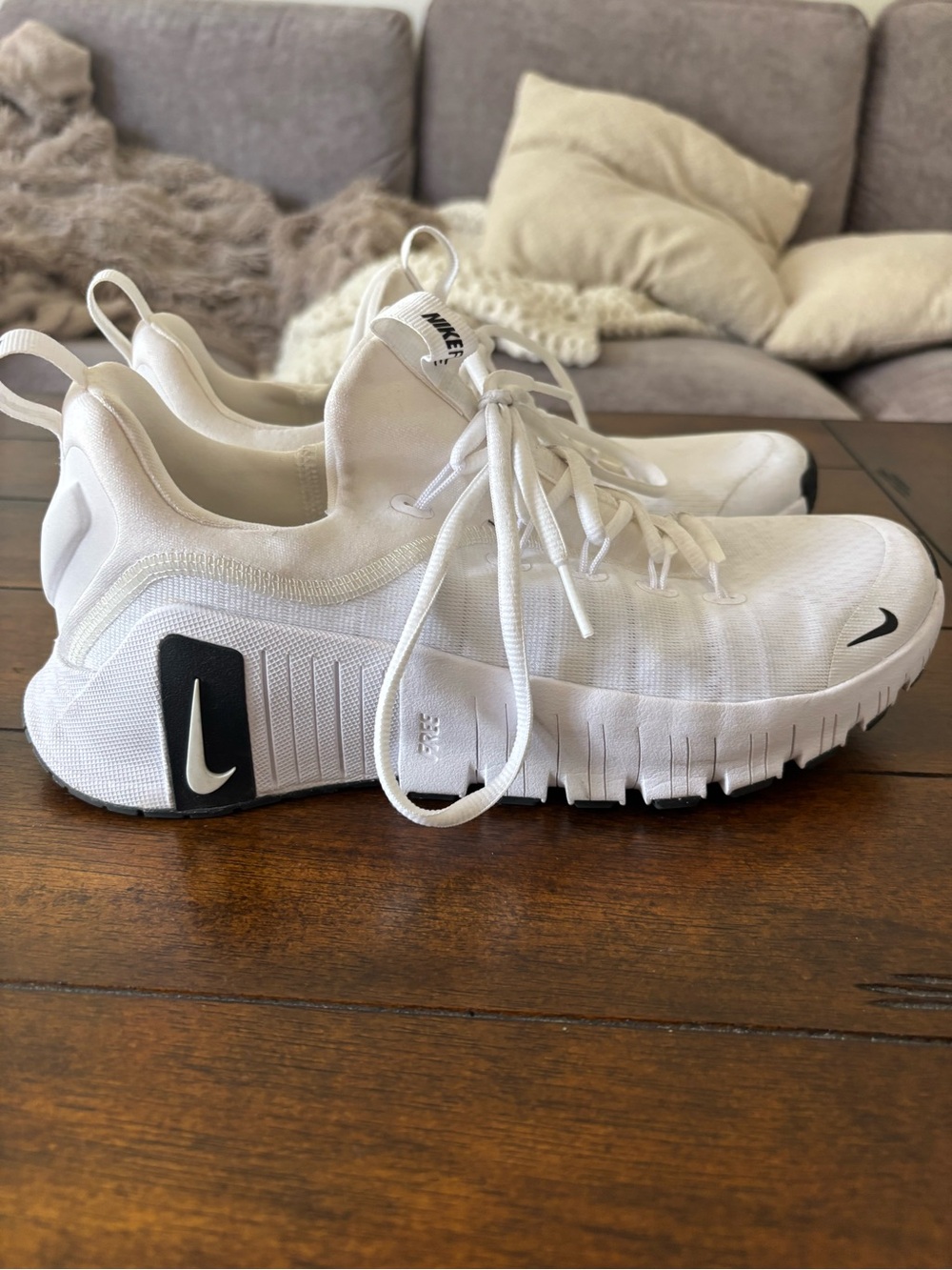Nike Women’s White Athletic Training Shoes with Black Accents